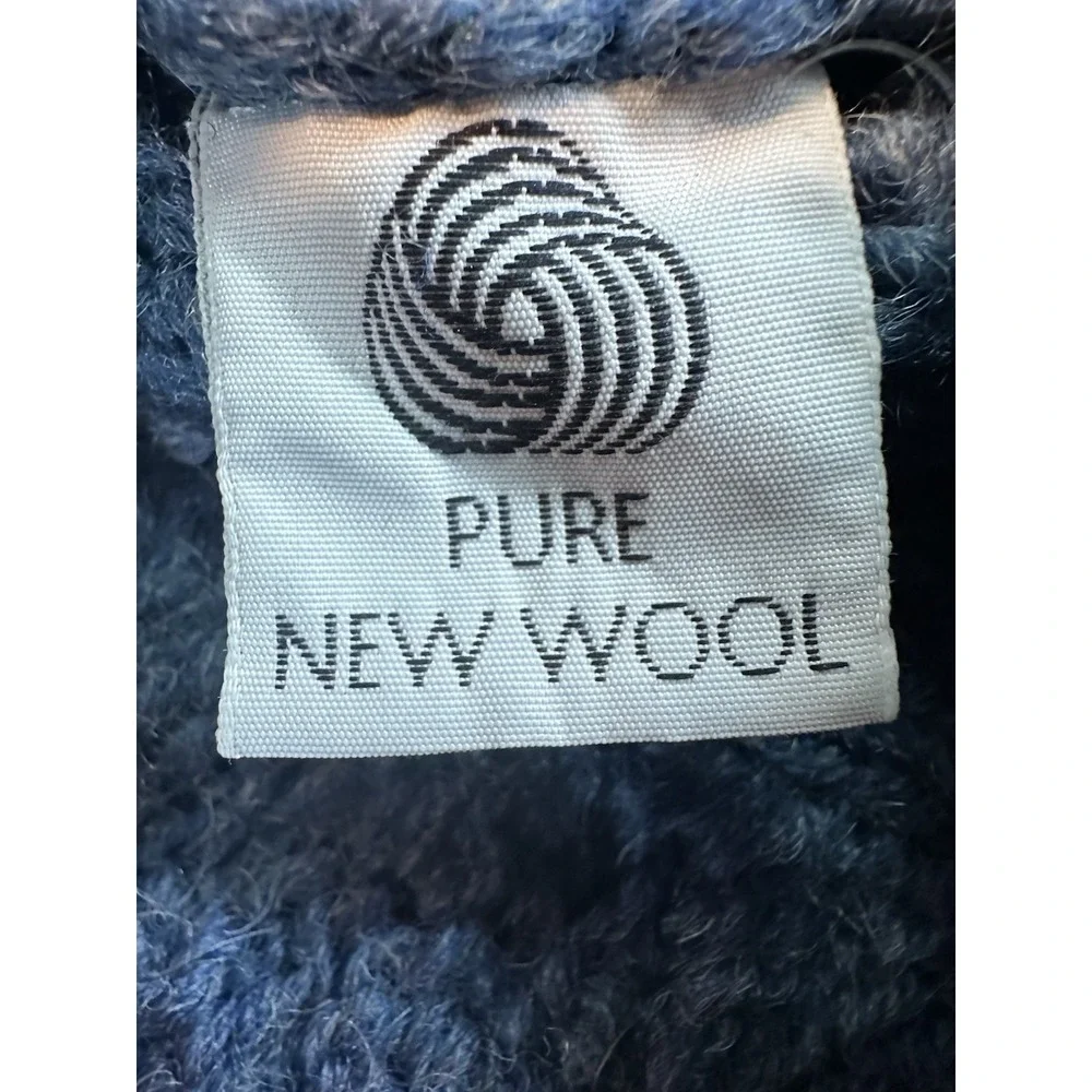 Appleseed's Womens 100%‎ Wool Cable Knit Sweater Pullover Made in Ireland Size S